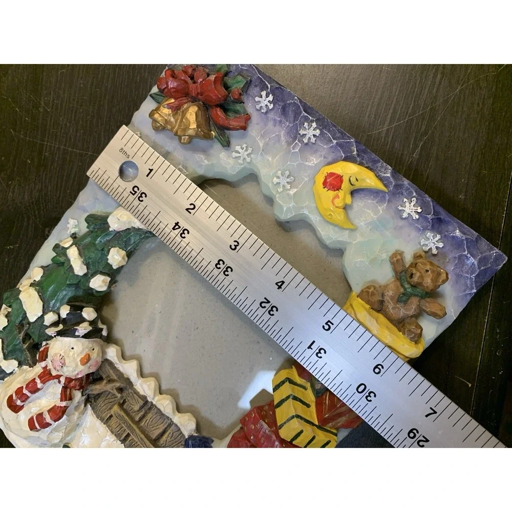 Vintage Figi Graphics Snowman Christmas‎ Toys 4x4 Picture Frame